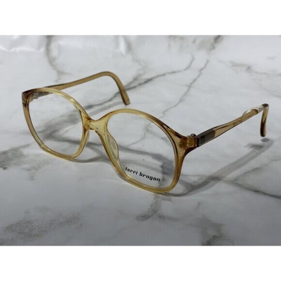 TERRI BROGAN 8690 10 54-16 Citrine Yellow Plastic Glasses Frames - Picture 1 of 7
